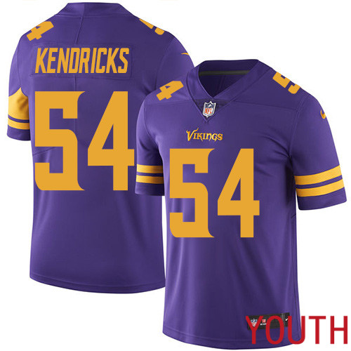Minnesota Vikings #54 Limited Eric Kendricks Purple Nike NFL Youth Jersey Rush Vapor Untouchable->youth nfl jersey->Youth Jersey